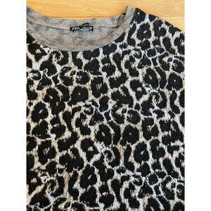 Zara Leopard Sweater Soft  Medium Stylish Layer Light